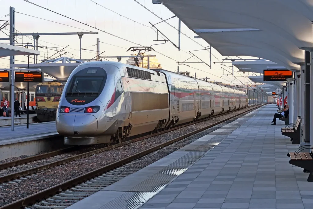 Al Boraq high-speed train at Tangier Ville, the fastest Tangier to Casablanca option