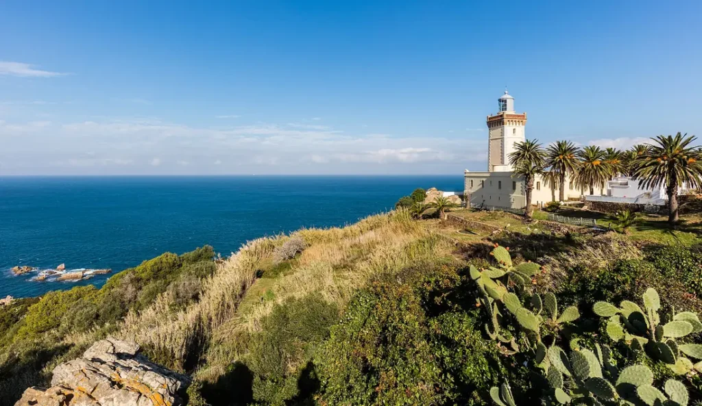 Cap Spartel lighthouse near Tangier, a highlight of any itinerary for one day in Tangier