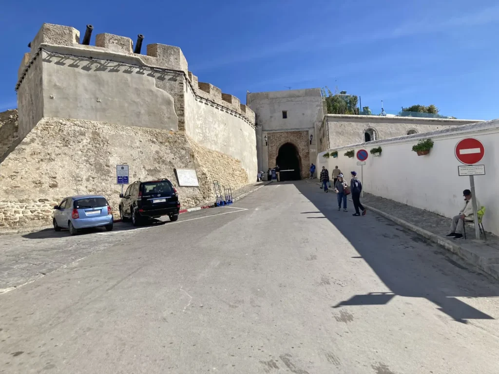 The Bab Kasbah gate in Tangier, one of the best things to do in Tangier on foot